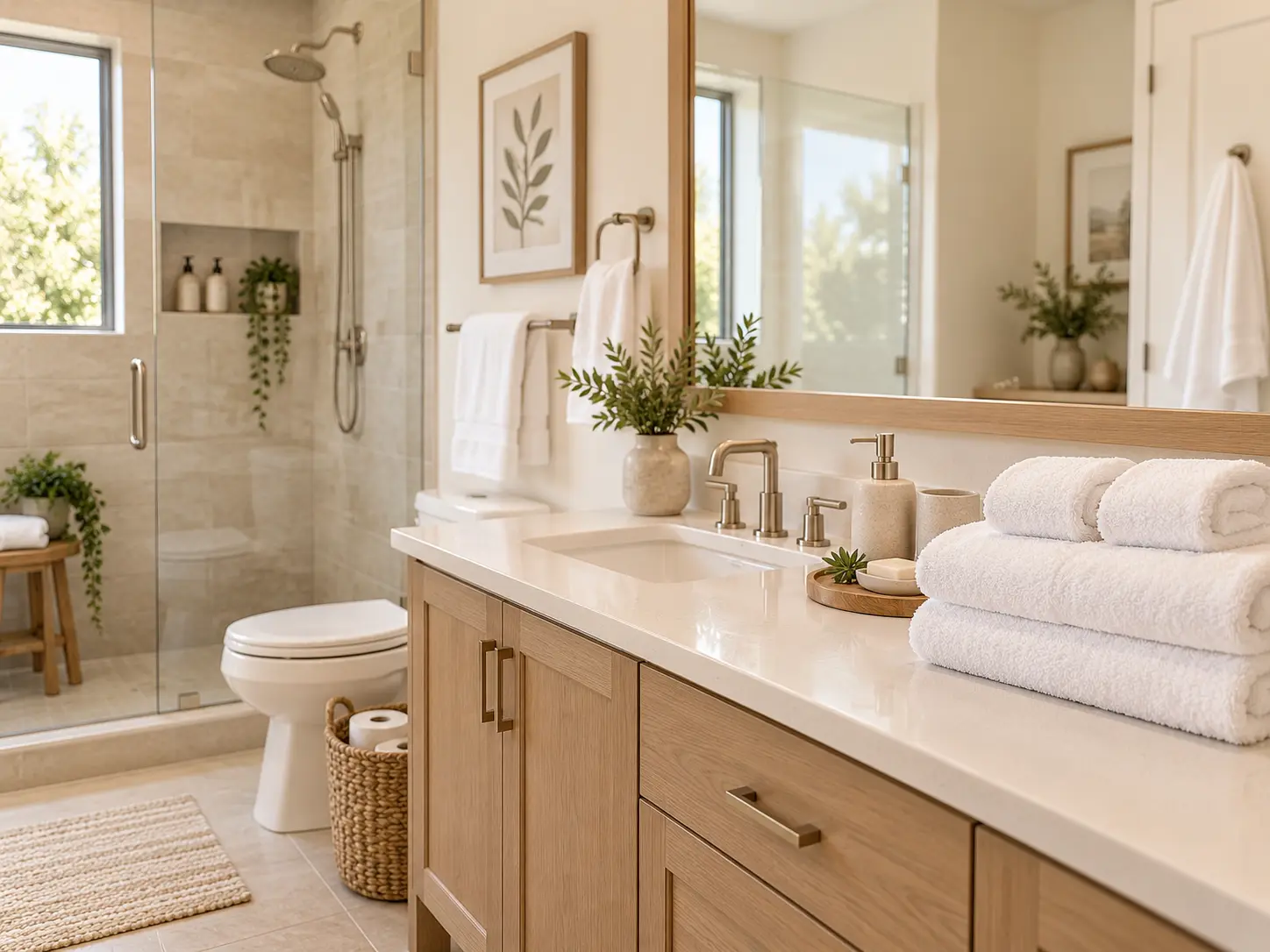 Clean, guest-ready bathroom