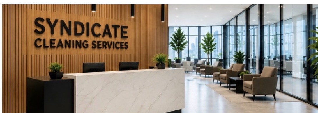 Modern professional office reception area