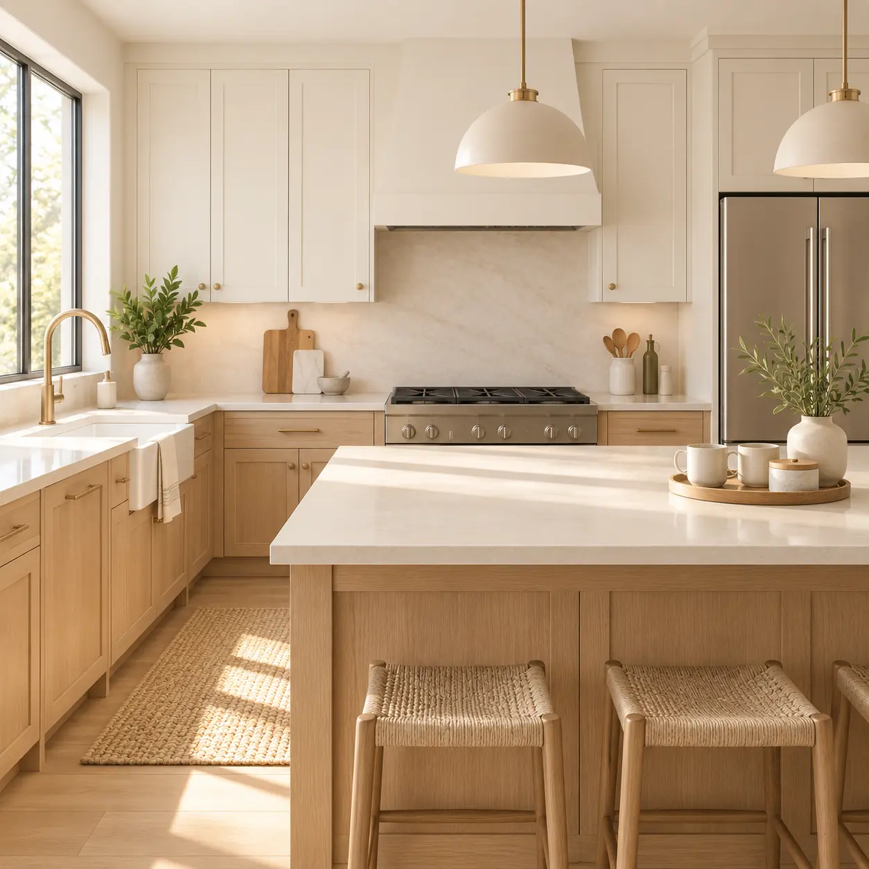 Freshly cleaned kitchen