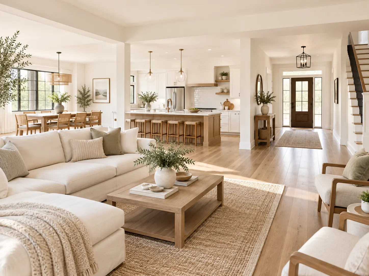 Bright, carefully prepared home interior